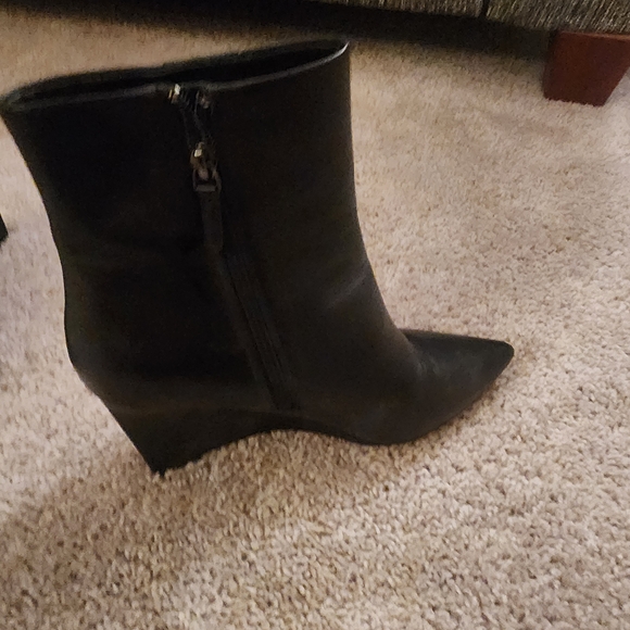 Sanctuary Black Ankle Wedge Booties - Picture 4 of 6